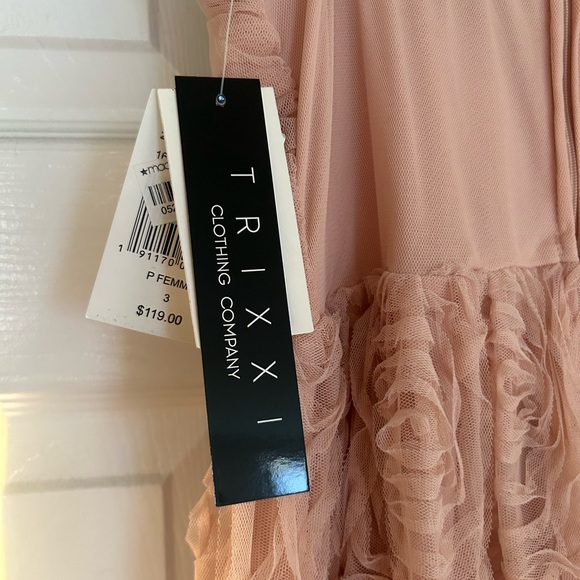 NWT. Size 3 blush Trixxi formal gown - Picture 4 of 4